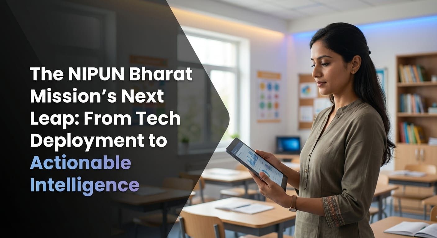 AI-powered classroom with students, teacher, and policymakers using real-time learning data under the NIPUN Bharat Mission. - CrazyGoldFish AI-powered educational assessment platform