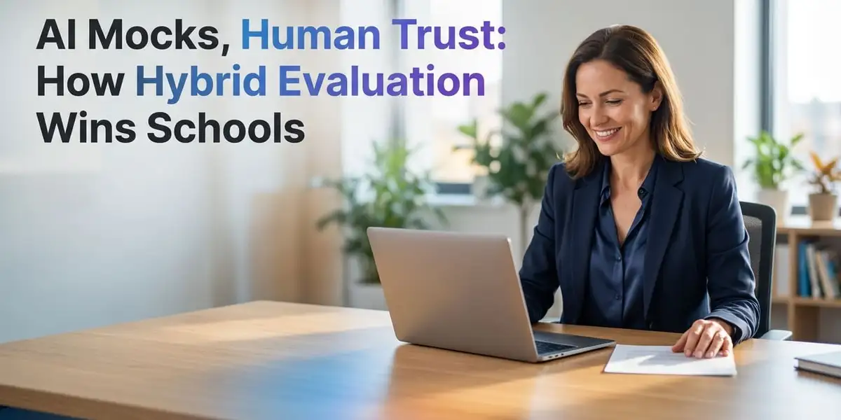 AI and human collaboration in school evaluation. - CrazyGoldFish AI-powered educational assessment platform