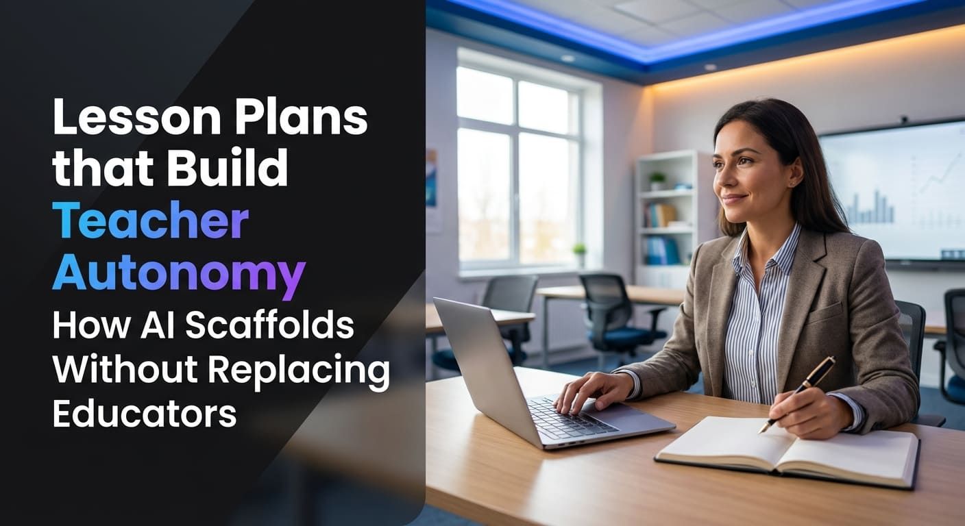 Lesson Plans that Build Teacher Autonomy: How AI Scaffolds Without Replacing Educators - CrazyGoldFish AI-powered educational assessment platform